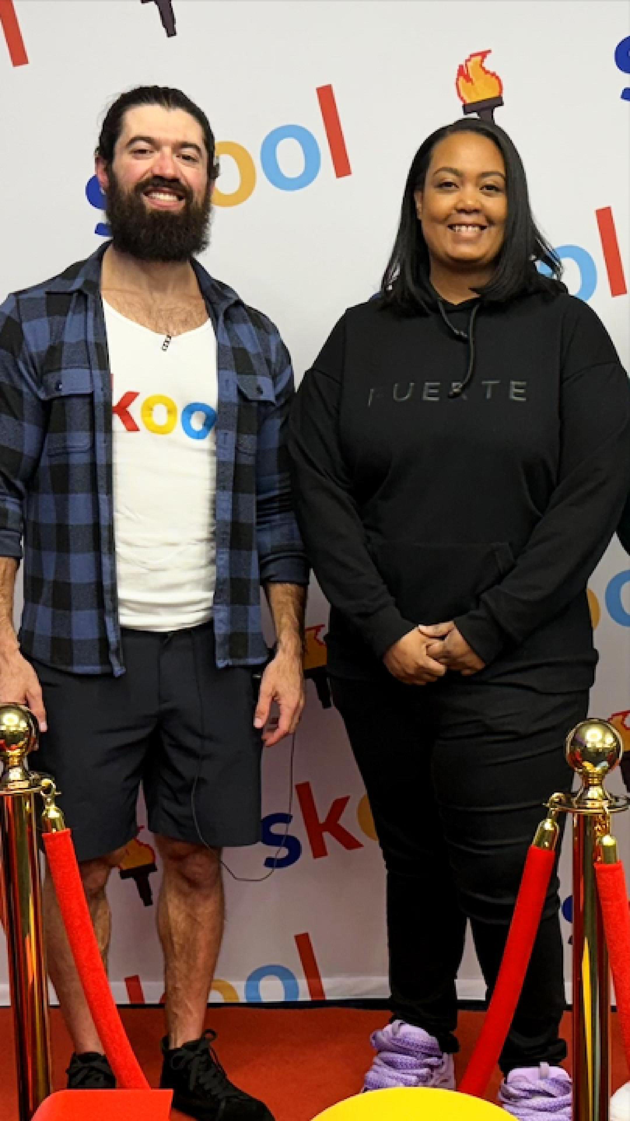 Arlan Hamilton with Alex at Skool event